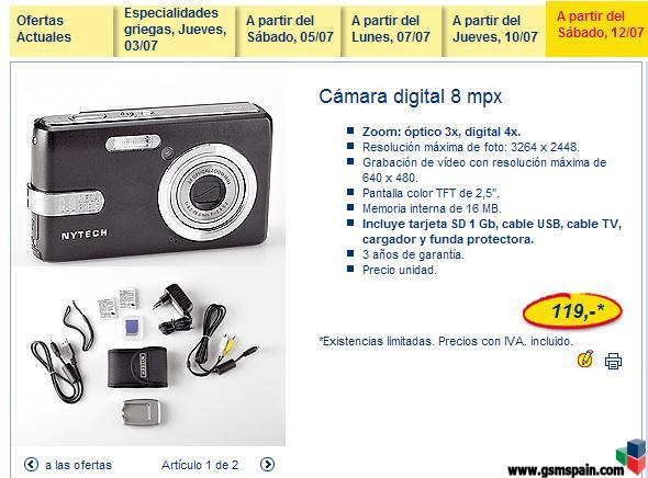Camara digital 8 Mpx en LIDL 119!!