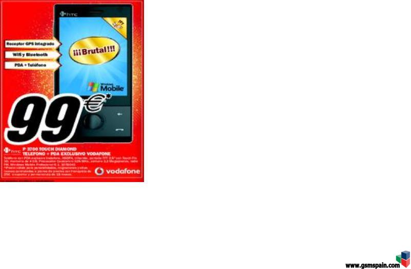Htc Diamond Vodafone 99 Euros - Mediamarkt Leon -
