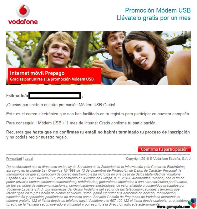 Vodafone promo:Modem gratis para altas nuevas,migraciones y canjes de puntos
