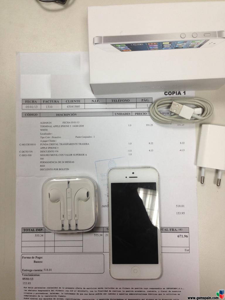 [VENDO] Iphone 5 16gb Blanco en Garantia y Factura