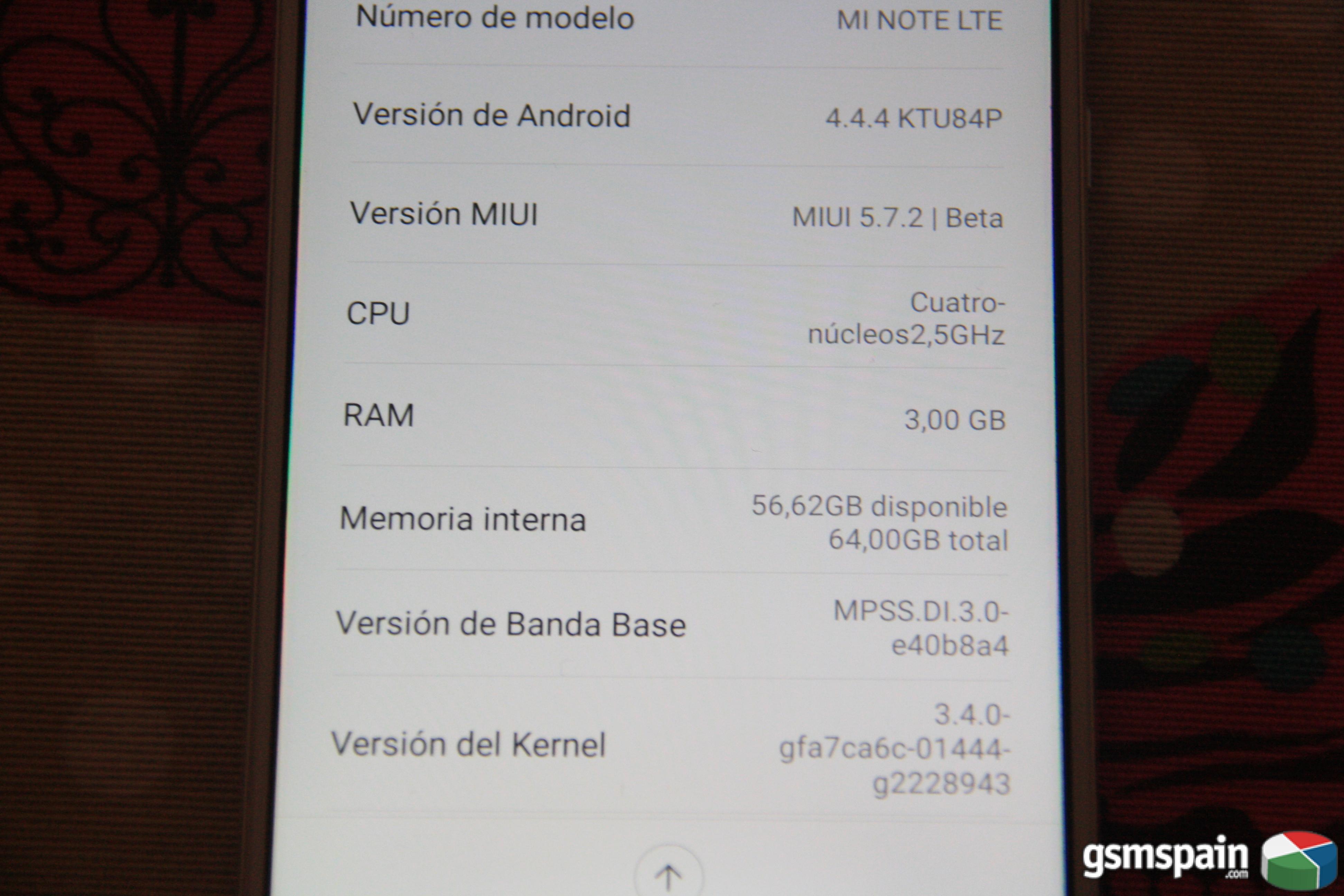 [VENDO] Xiaomi Mi Note 64 gb Blanco, 2 aos garanta espaola.